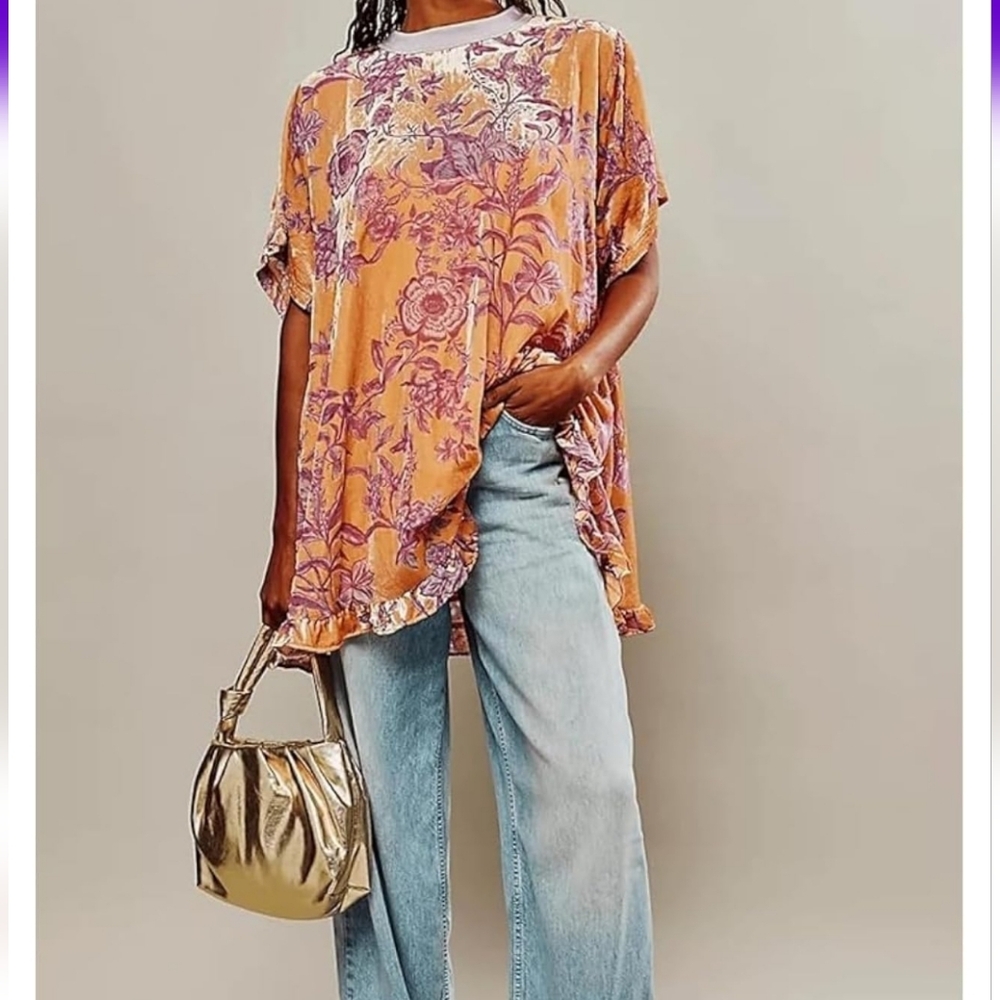 Floral Velvet Mini Dress